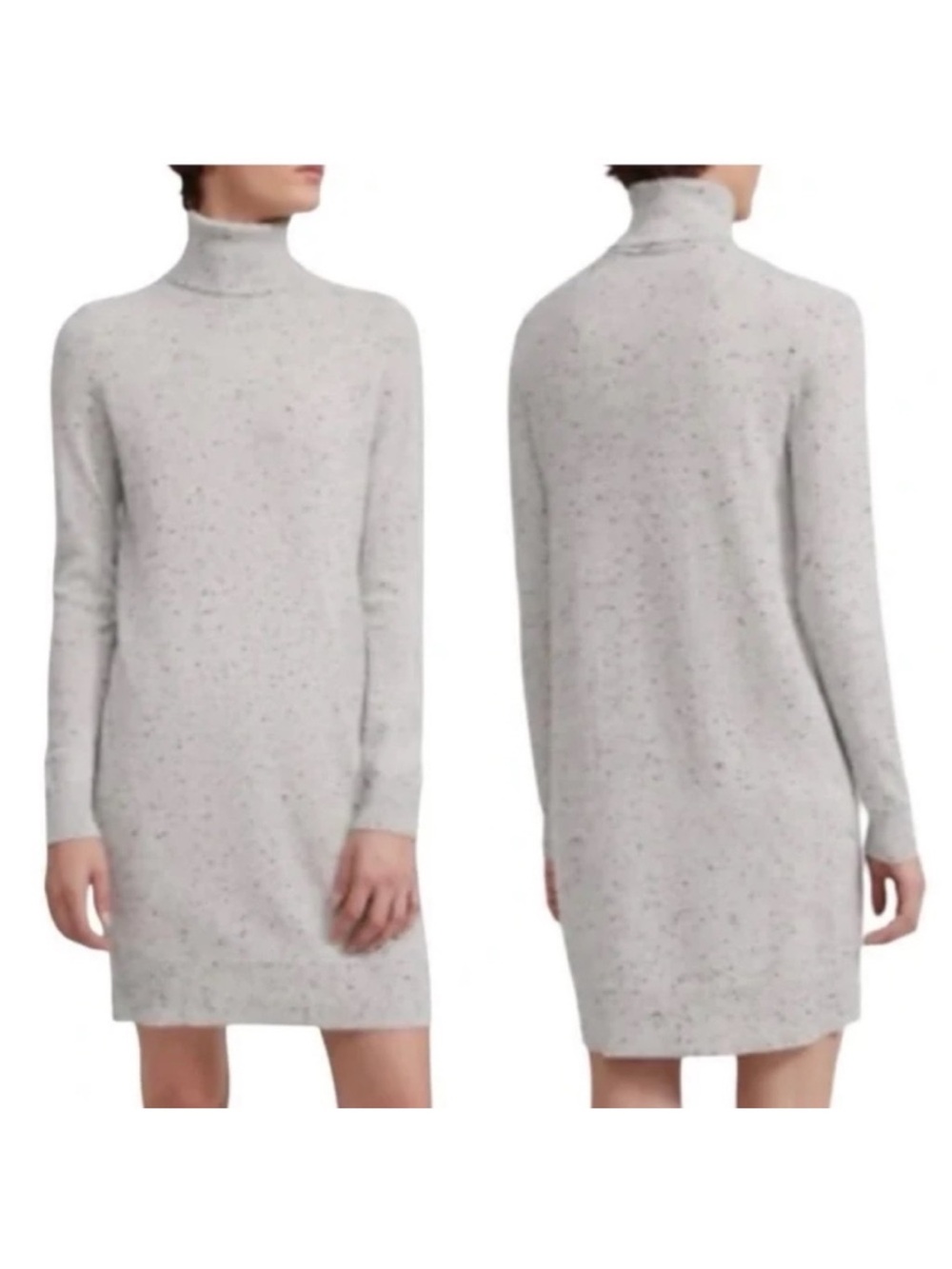 THEORY DONEGAL
CASHMERE TURTLENECK SWEATER DRESS LIGHT
HEATHER MULTI Sz P, or S